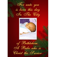 Bethlehem Christmas card - Greeting Card 5  x 7 