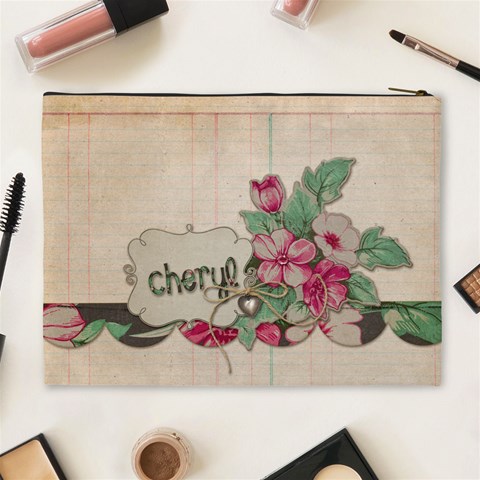 Large Zippered Pouch By Cheryl Peacock Back