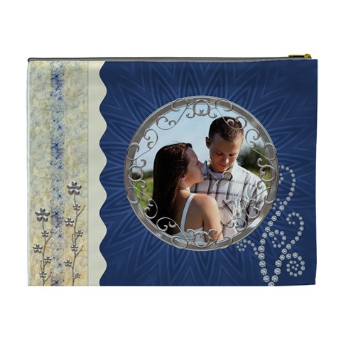 Special Navy Xl Cosmetic Bag By Lil Back