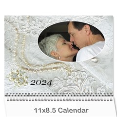 Our Wedding or Anniversary 2024 (any year) calendar - Wall Calendar 11  x 8.5  (12-Months)