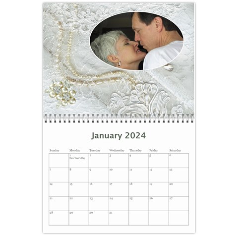 Our Wedding Or Anniversary 2024 (any Year) Calendar By Deborah Jan 2024