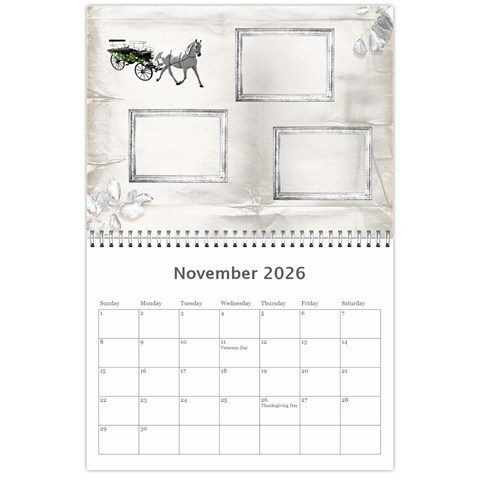 Our Wedding Or Anniversary 2026 (any Year) Calendar By Deborah Nov 2026