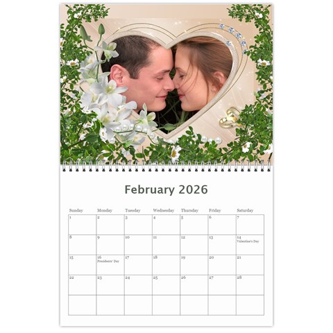 Our Wedding Or Anniversary 2026 (any Year) Calendar By Deborah Feb 2026