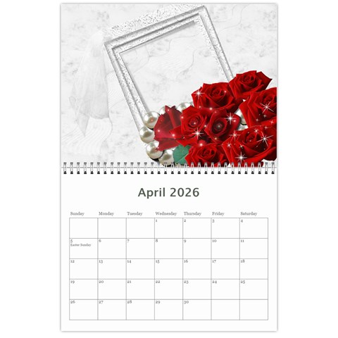Our Wedding Or Anniversary 2026 (any Year) Calendar By Deborah Apr 2026