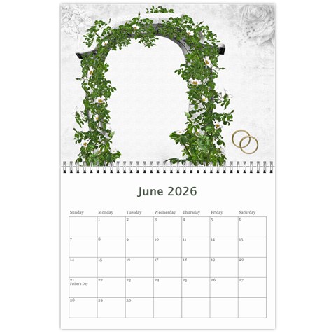 Our Wedding Or Anniversary 2026 (any Year) Calendar By Deborah Jun 2026