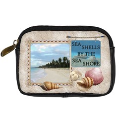 Sea Shells Digital Leather Camera Case - Digital Camera Leather Case