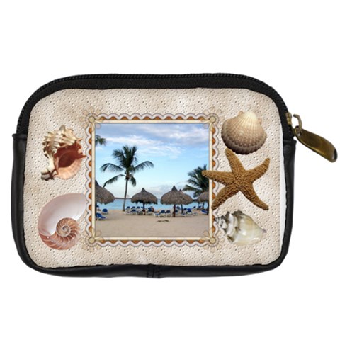 Sea Shells Digital Leather Camera Case By Lil Back