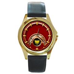 Shiloh Watch - Round Gold Metal Watch