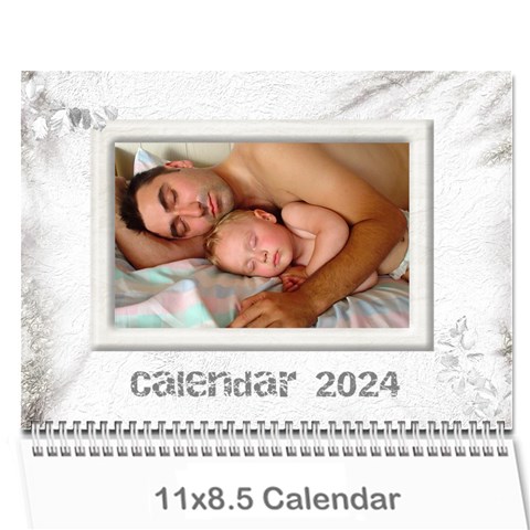 General Purpose Textured 2024 Calendar (large Numbers) By Deborah Cover