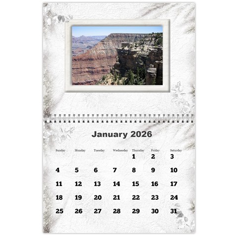 General Purpose Textured 2026 Calendar (large Numbers) By Deborah Jan 2026