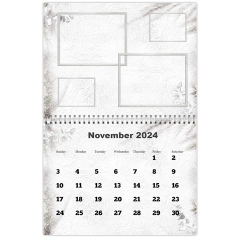 General Purpose Textured 2024 Calendar (large Numbers) By Deborah Nov 2024