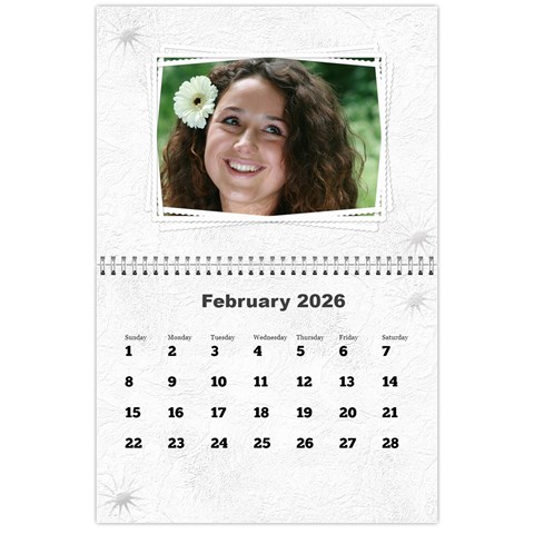 General Purpose Textured 2026 Calendar (large Numbers) By Deborah Feb 2026