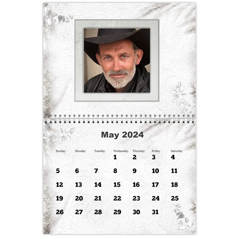 General Purpose Textured 2024 Calendar (large Numbers) By Deborah May 2024