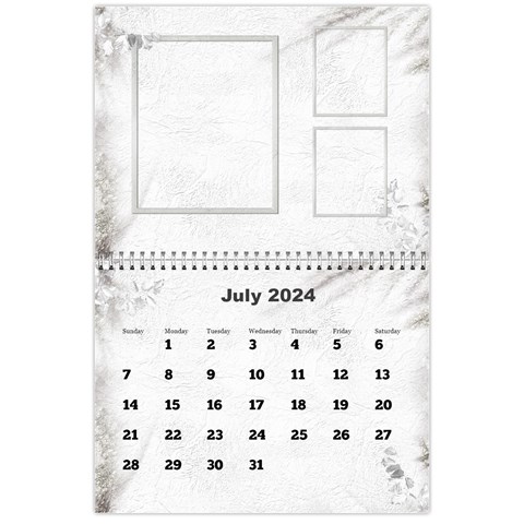 General Purpose Textured 2024 Calendar (large Numbers) By Deborah Jul 2024