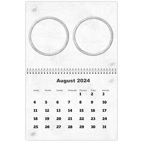 General Purpose Textured 2024 Calendar (large Numbers) By Deborah Aug 2024