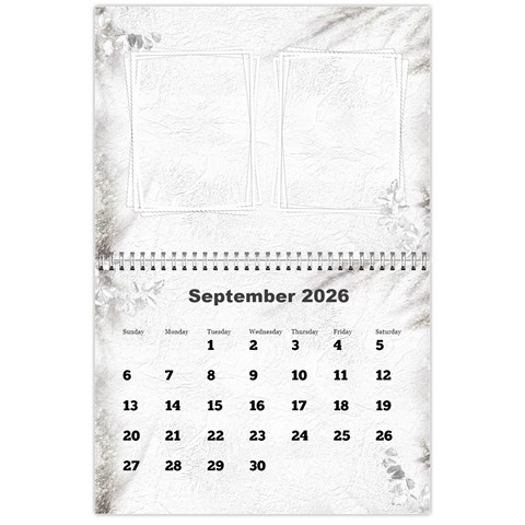 General Purpose Textured 2026 Calendar (large Numbers) By Deborah Sep 2026