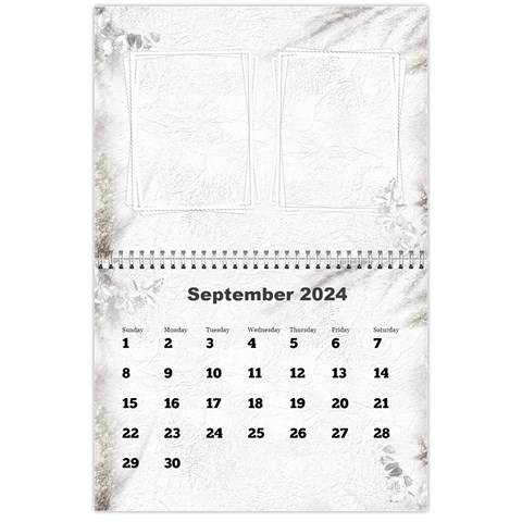 General Purpose Textured 2024 Calendar (large Numbers) By Deborah Sep 2024