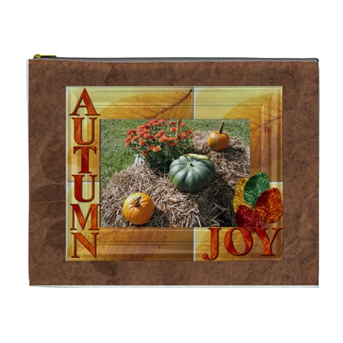 Autumn Joy Xl Costmetic Bag By Lil Front