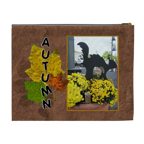 Autumn Joy Xl Costmetic Bag By Lil Back