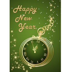 Happy New year ( green) 5x7 Card - Greeting Card 5  x 7 