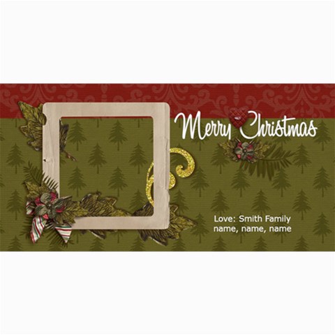4x8 Photo Card: Classic Merry Christmas By Jennyl 8 x4  Photo Card - 1