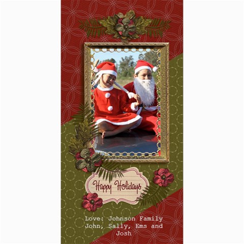 4x8 Photocard: (v) Happy Holidays By Jennyl 8 x4  Photo Card - 2