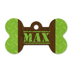Manly/wood Grain- Bone Dog Tag (2 Sides)