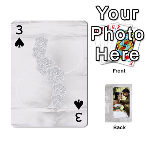 Our Wedding 54 Design (2 Sided) Cards By Deborah Front - Spade3