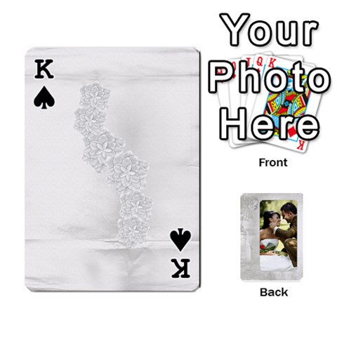 King Our Wedding 54 Design (2 Sided) Cards By Deborah Front - SpadeK