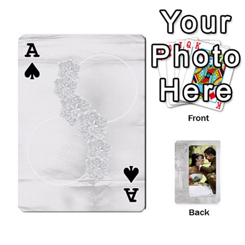 Ace Our Wedding 54 Design (2 Sided) Cards By Deborah Front - SpadeA