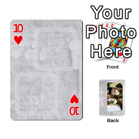 Our Wedding 54 Design (2 Sided) Cards By Deborah Front - Heart10