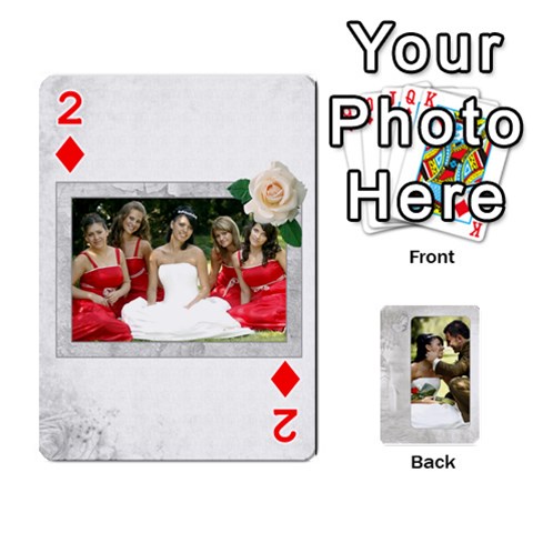 Our Wedding 54 Design (2 Sided) Cards By Deborah Front - Diamond2