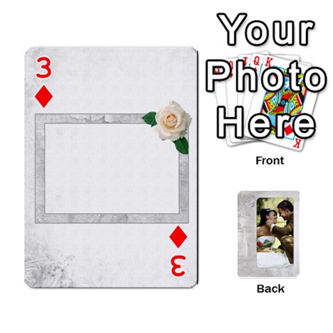 Our Wedding 54 Design (2 Sided) Cards By Deborah Front - Diamond3