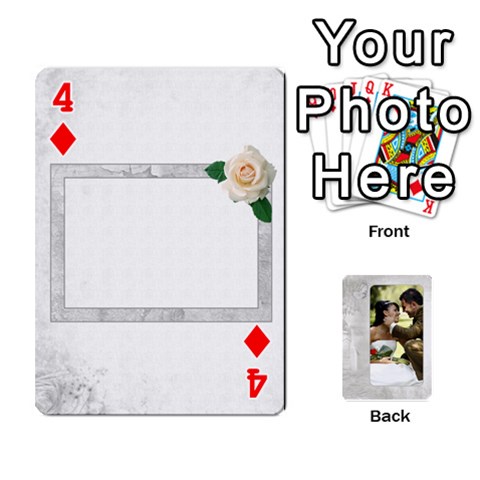 Our Wedding 54 Design (2 Sided) Cards By Deborah Front - Diamond4