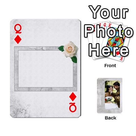 Queen Our Wedding 54 Design (2 Sided) Cards By Deborah Front - DiamondQ
