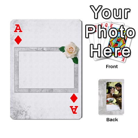 Ace Our Wedding 54 Design (2 Sided) Cards By Deborah Front - DiamondA