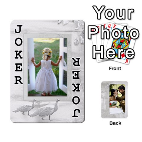 Our Wedding 54 Design (2 Sided) Cards By Deborah Front - Joker1