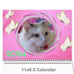 Little butterflies 2024 (any year) Calendar - Wall Calendar 11  x 8.5  (12-Months)