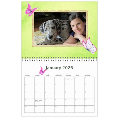 Little Butterflies 2026 (any Year) Calendar By Deborah Jan 2026