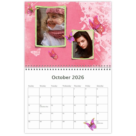 Little Butterflies 2026 (any Year) Calendar By Deborah Oct 2026