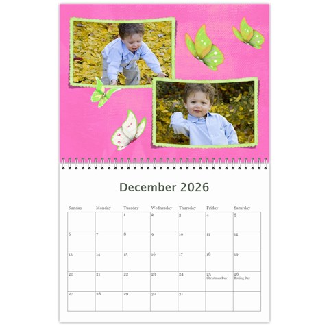 Little Butterflies 2026 (any Year) Calendar By Deborah Dec 2026