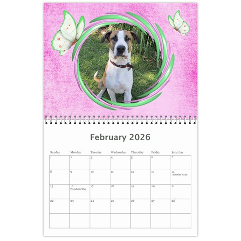 Little Butterflies 2026 (any Year) Calendar By Deborah Feb 2026
