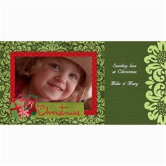 Christmas/damask-Photo Cards - 4  x 8  Photo Cards