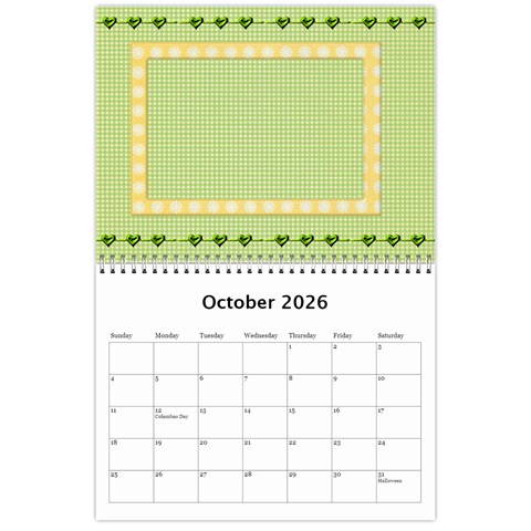Subtle Hearts 2026 (any Year) Calendar By Deborah Oct 2026