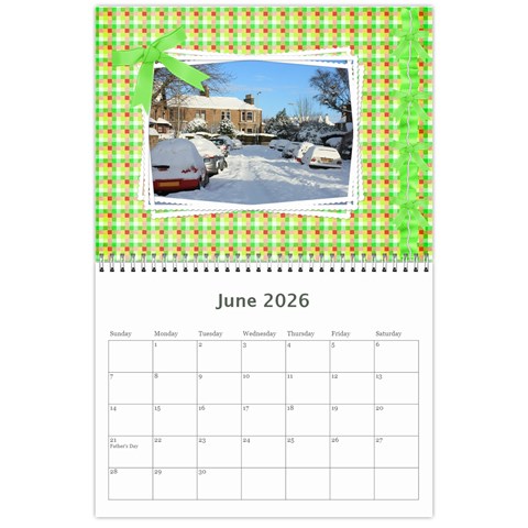 Bows 2026 (any Year) Calendar By Deborah Jun 2026