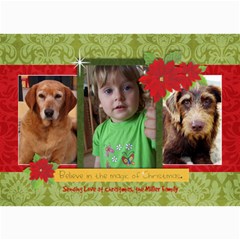Christmas Magic/poinsettia-5x7 Photo Card - 5  x 7  Photo Cards