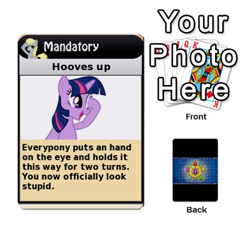 Queen Pony Drinking Deck 2 By Gonzo Anon Front - SpadeQ