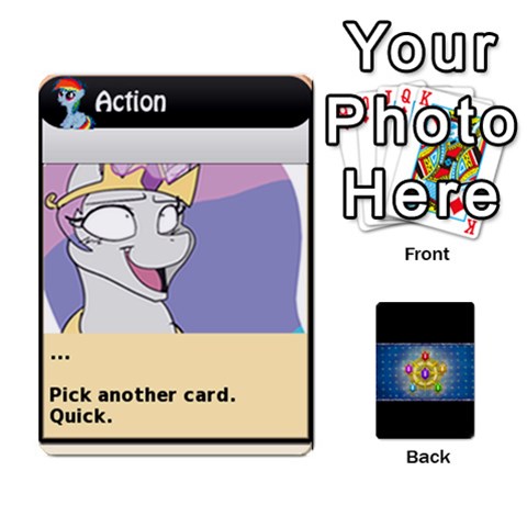 Queen Pony Drinking Deck 2 By Gonzo Anon Front - DiamondQ