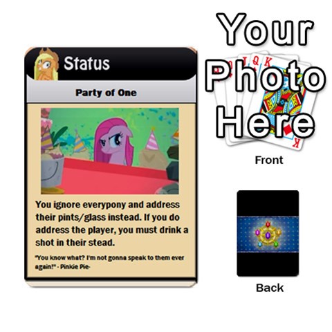 Queen Pony Drinking Deck 2 By Gonzo Anon Front - ClubQ