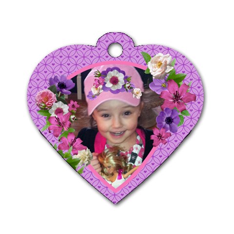 Miranda Heart Dog Tag* By Debra Macv Front